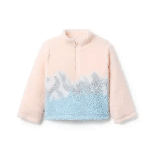 Girl Satin Pink Alpine Sherpa Sweatshirt by Janie and Jack