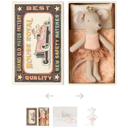 Princess mouse, Little sister in matchbox - Maileg USA