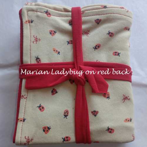 Ladybug Organic Cotton Knit Double-Sided Baby Blanket ~ Our Lady's Beetle
