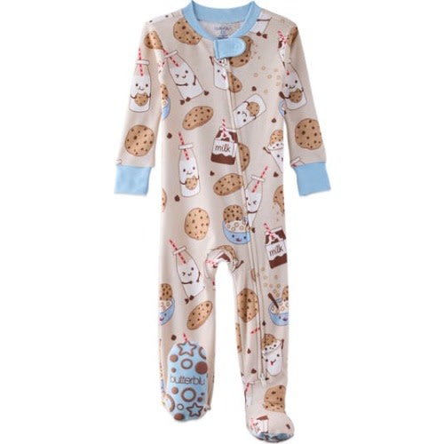 Cruz One-Piece Organic Cotton Footie Pajamas, 12M