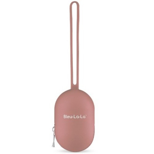 Pacifier and Clip Case with Zipper: A Soft Silicone Convenient Accessory Pouch - Mauve