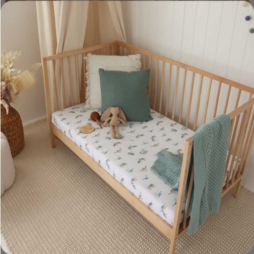 Turtle Organic Fitted Cot Sheet | Snuggle Hunny