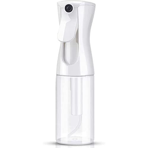 Premium Mist Spray Bottle - 6.8oz/200ml, Continuous Mister water Spray Bottle for Long Straight & Curly Hair Styling, Plants, Ironing, Cleaning, Salon & Skin Care… (transparent)