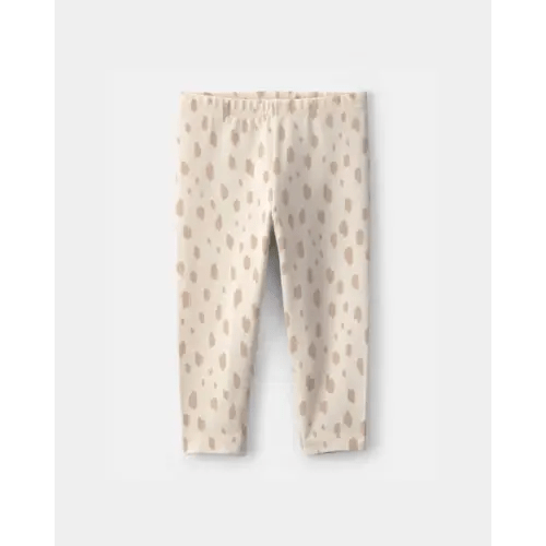 Baby Girl Dots Pull-On Stretch Leggings - Cream | Carter's