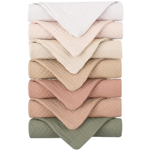 Konssy Baby Washcloths, Burp Cloths & Wash Cloths for Babies