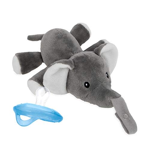 Nuby Calming Natural Flex Snuggleez Pacifier with Plush Combo Set for Cuddling, Elephant