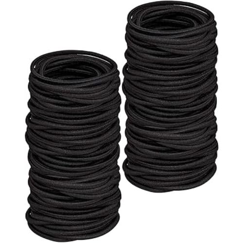 200PCS Small Hair Ties,No Crease Baby Hair Ties,Elastic Hair Ponytail Holder Hair Accessories for Baby Girls Infants Toddlers Kids,Black