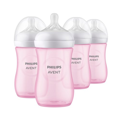 Philips Avent Natural Baby Bottle With Natural Response Nipple, 9oz, 4pk, Pink