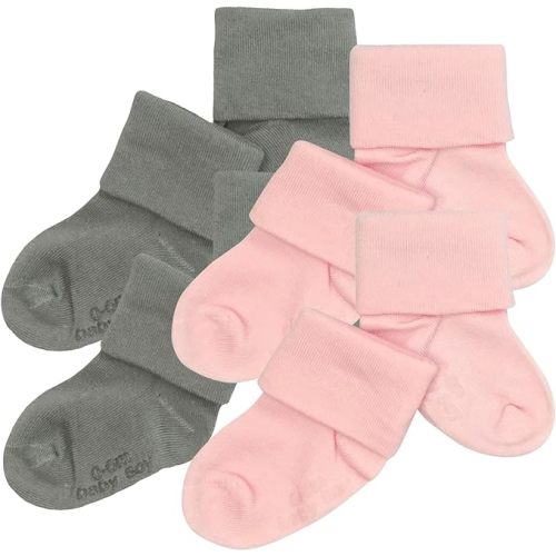 Babysoy Unisex Newborn Baby Gripper Socks – Toddler Boy & Girl Ankle Socks with Grip - Pack of 4s & 6s
