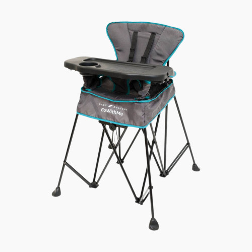 Baby Delight Go With Me Uplift Portable High Chair - Grey/Teal