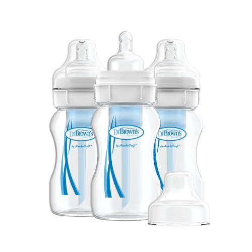 Dr. Brown's Original Wide-Neck Baby Bottle, 8 Ounce, 3-Pack