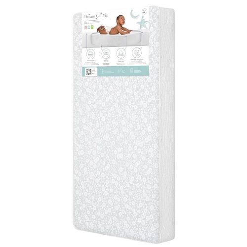 Dream On Me Breathable Orthopedic Extra Firm Crib & Toddler Mattress, Blue/White