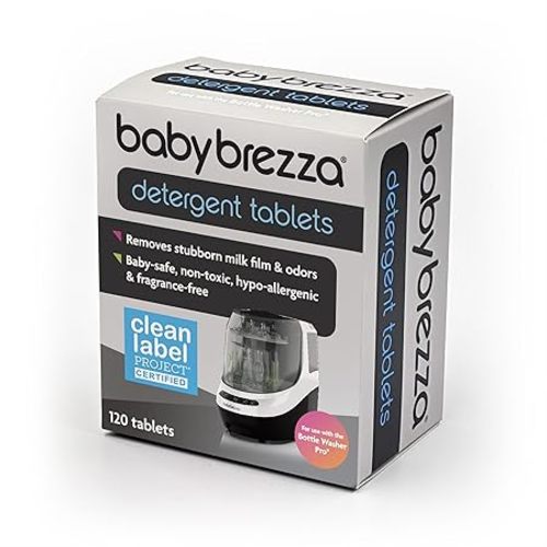 Baby Brezza Detergent Soap Tablets for Bottle Washers, 120 Tablets | Universally Compatible with All Brands of Baby Bottle Washers Including Baby Brezza Bottle Washer Pro