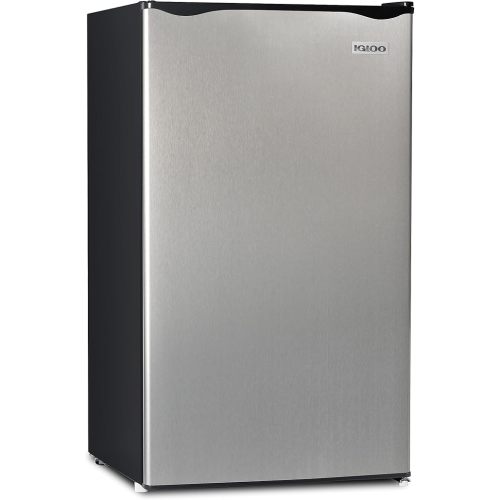 Igloo 3.2 Cu.Ft. Mini Fridge with Freezer - Single Door Compact Refrigerator with Glass Shelves for Homes, Dorms & Offices- Keep Snacks, Drinks & Frozen Foods Cool with Temperature Control Mini Fridge