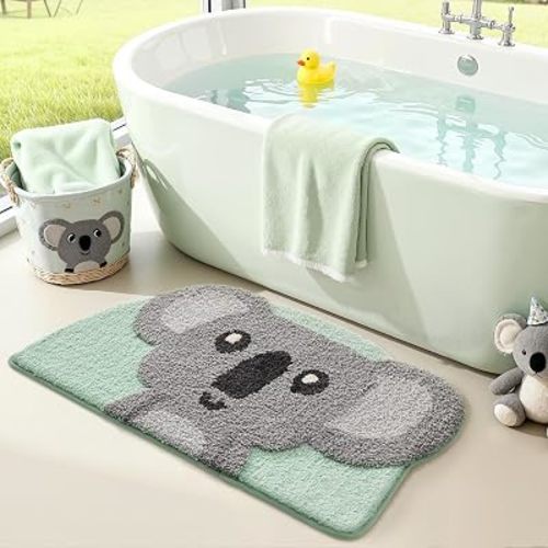 LUMI Cute Koala Bathroom Rugs, Soft Absorbent Microfiber Bath Mats, 18"x29"