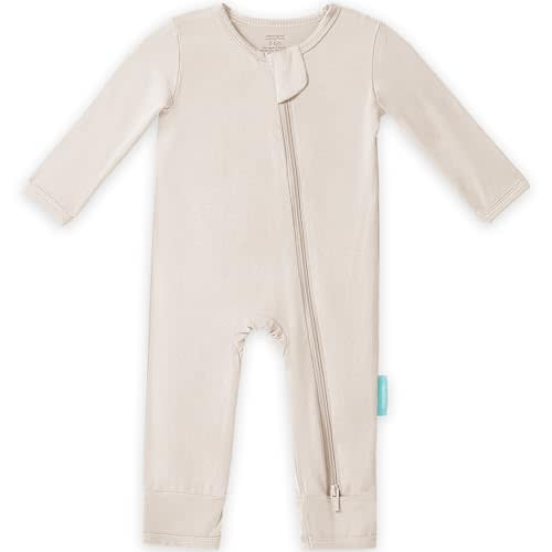 PurComfy Baby Long Sleeve Romper Jumpsuit, Premium Soft Rayon One Piece Pajamas Boy Girl 2-Way Zipper Coverall Sleeper