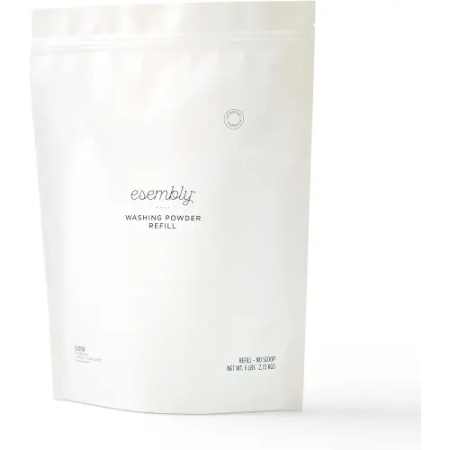 Esembly Laundry Washing Powder – HE Mineral Based Detergent for All Household Laundry and Cloth Diapers – Patented, Fragrance-Free, EWG Verified, Earth-Friendly, (6lb Refill Bag No Scoop)