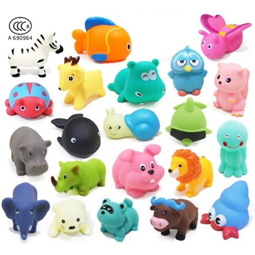 13Pcs Cute Baby Bath Toy Environmental Animal Toy Set Children's Shower Toy with Sound Birthday Christmas Gift for Kids