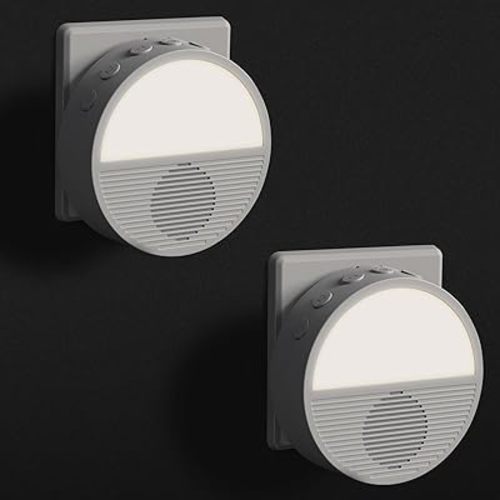 Wall Plug in/Cable Connection White Noise Sound Machine, Seaside Sunset Noise Machines for Sleeping Baby, Adults, White Noise Machine for Office Privacy & Noise Canceling, Clinic Talks, 2 Pack