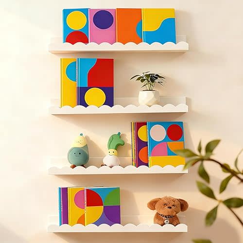 Nursery Book Shelves, Set of 4