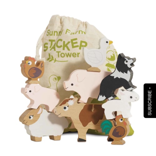 Farmyard Stacking Animals & Bag