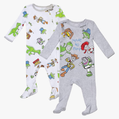Disney Winnie the Pooh Lion King Monsters Inc. Pixar Toy Story Baby 2 Pack Sleep N' Play Coveralls Newborn to Toddler