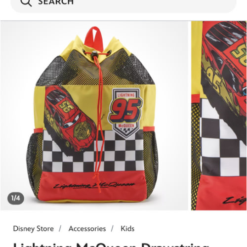 Lightning McQueen Drawstring Swim Backpack – Cars | Disney Store