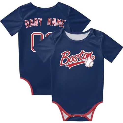 KREDE Baby Clothes Unisex Bodysuit Personalized Custom Baby Name Number for Boy Girl