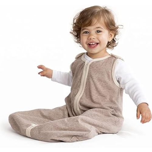 Baby Deedee 100% Cotton Sleeping Sack, Baby Sleeping Bag Wearable Blanket, Sleep Nest Lite, Infant and Toddler, Mocha Heather, Large (18-36 Months) 427