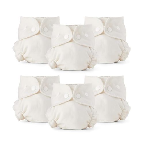 Esembly Cloth Diaper Inner - Organic Cotton, 6-Pack, Size 1 (7-17lbs)