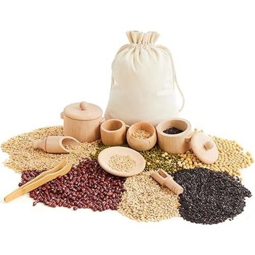 Beright Sensory Bin Toys, Montessori Toys for Toddlers, Sensory Bin Tools with Storage Bag for Transfer Work and Fine Motor Skills Development, Perfect Matched Sensory Table