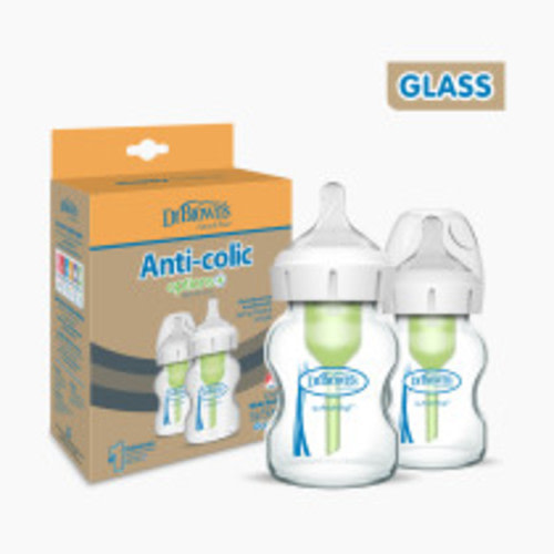 Dr. Brown's Anti-colic Options+ Wide-Neck Glass Baby Bottle - 5 Oz