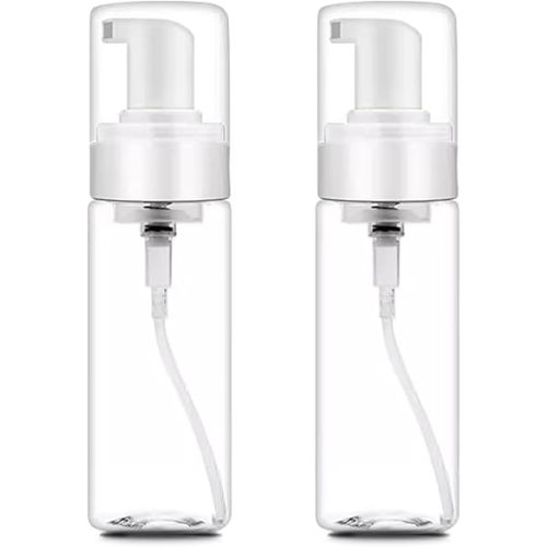 Foam Pump Bottle 7oz 2Pcs Foaming Soap Dispenser 200ml Foaming Spray Bottle Empty Travel Foam Bottle Clear Foam Dispenser for Hand Soap Toiletries Shampoo Lotion