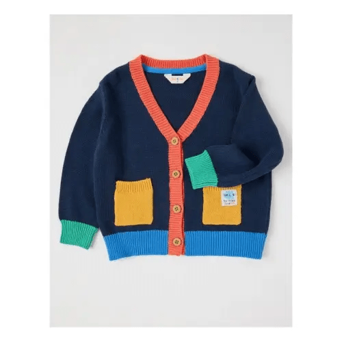 Jack & Milly Felix Colourblocked Cardigan in Navy | MYER