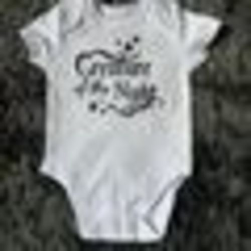 Goth Baby onesie, creature of night, cute goth baby fashion, alternative baby, bat baby clothes, goth babyshower gift, bat baby