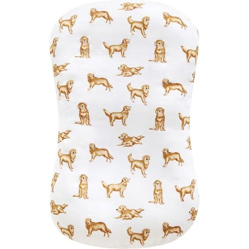 Amazon.com : LifeTree Muslin Baby Lounger Cover, Newborn Slipcover Lounger Cover for Boys Girls Infant, Soft 70% Viscose from Bamboo and 30% Cotton, 1 Pack Cover Only, GoldenRetriever Pattern : Baby