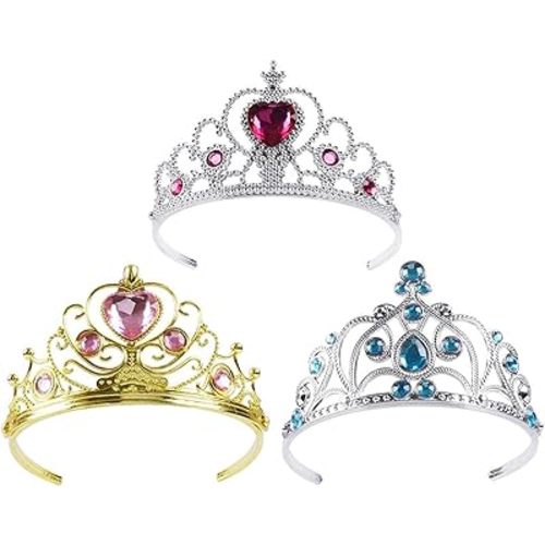 Princess Tiara Crown Headpieces, Dress Up Set for Little Girls, Kids Play Jewelry, Costume Accessories,Kids Party