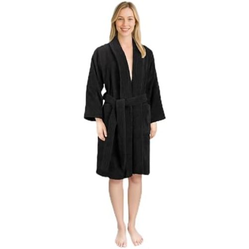 American Soft Linen Women’s 100% Cotton Terry Bathrobe – Soft, Absorbent, Quick Dry Turkish Robes for Women Quality Housecoat