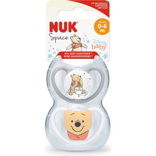 Nuk Winnie The Pooh Space Soother 0-6 Months 2 pack
