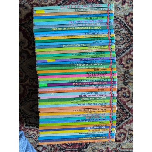 Walt Disney's Wonderful World Of Reading Lot Of 41 Hardcover Books Vintage