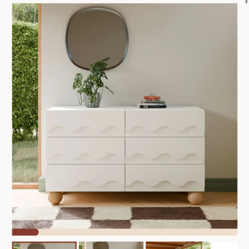 Lido Wave 6-Drawer Assembled Dresser