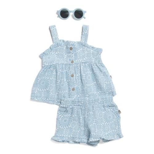 Infant Girls 2pc Floral Gauze Top And Shorts Set | Kids & Baby | TJ Maxx