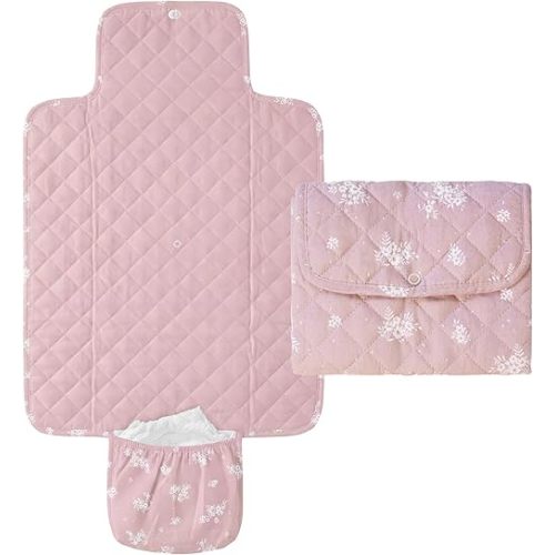 Portable Diaper Changing Pad - Waterproof Travel Baby Changing Mat - Foldable Compact Diaper Change Pad - Lightweight On The Go Change Station for Newborn Infant