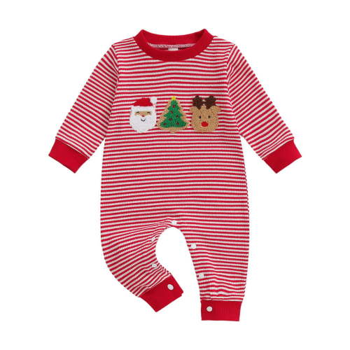 yocbz Baby Boy Christmas Jumpsuit Newborn Baby Boys Girls Santa Outfit Christmas Elf Rompers Infant Jumpsuit Red,Size for 0-3 Months
