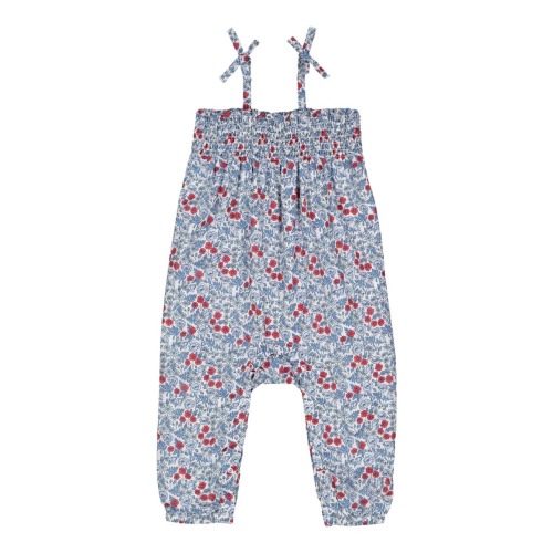 Baby Smocked Romper with Bow Shoulders, Infant, 0-3M