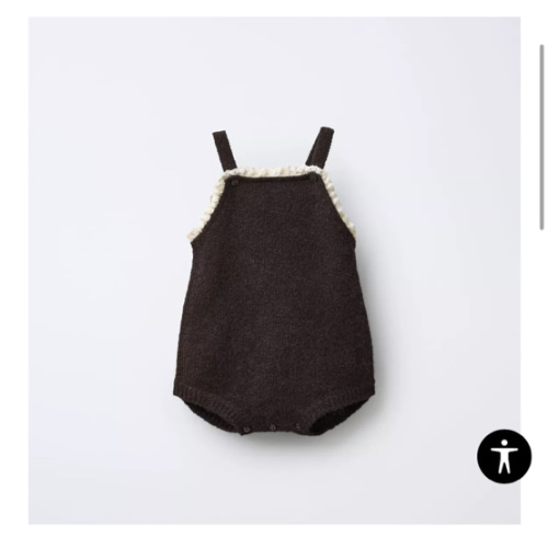 LACE KNIT ROMPER WITH WOOL - Brown | ZARA United States