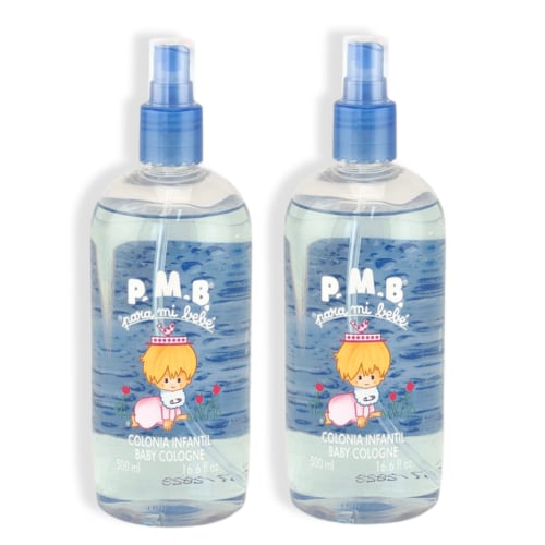 Para Mi Bebe Blue Cologne Spray for Boys, Gentle & Fresh, 16.6 fl oz (2-Pack)