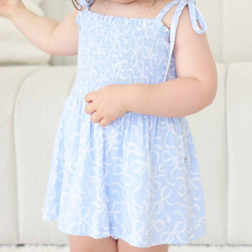 Smocked Twirl Bodysuit | Blue-tiful Bows