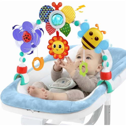 BUTOMKY, Baby Stroller Arch Toy, Multicolor, Sensory and Musical