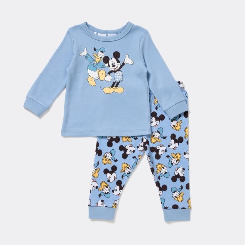 Disney Baby Mickey Mouse Long Sleeve Pyjama Set - Dusty Blue